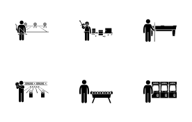 Leisure and Recreational Games icon set