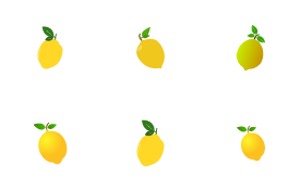Lemon icon set