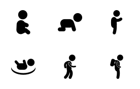 Life Cycle Aging icon set