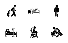 Life Support Medical Equipment icon set