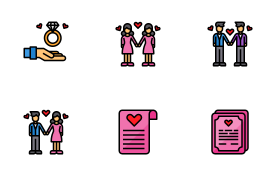 Love And Valentine icon set