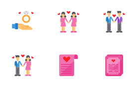 Love And Valentine icon set