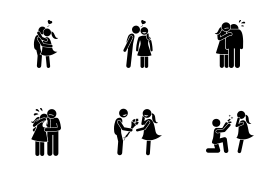 Lover and Couple. Boyfriend and Girlfriend. icon set