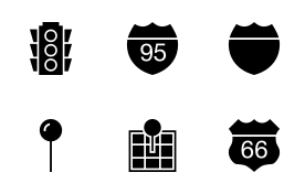 Map and GPS icon set