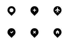 Markers icon set