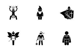 Medieval Fantasy Characters icon set
