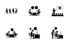 Mentor Guidance and Coach for Business Executives icon set