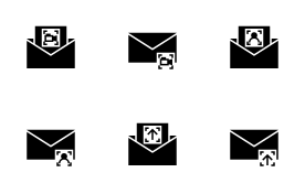 message and mail icon set