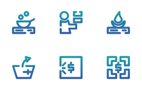Microeconomics gradient icon