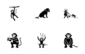 Monkey icon set