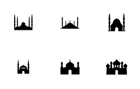 Mosque icon set