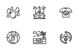 Mother Earth Day icon set