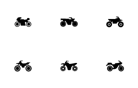 Motorcycle icon set