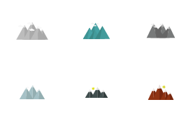 Mountain icon set