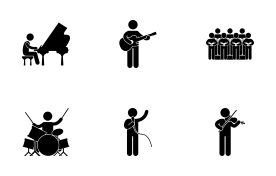 Musician icon set