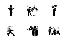 Negative Character Traits (Alphabet T) icon set