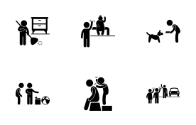 Obedient Good Kid icon set