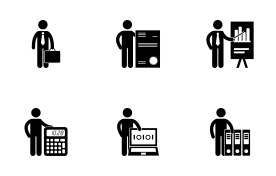 Office Jobs icon set