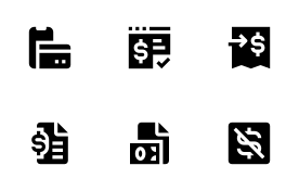 Online payment icon set