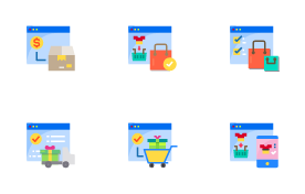 Online Shopping icon set
