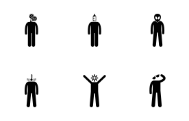 People Characteristic Behavior Attitude 4 icon set