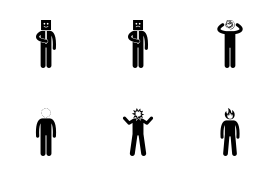 People Emotion Feeling Expression Attitude 1 icon set