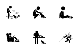 Pet Cat icon set
