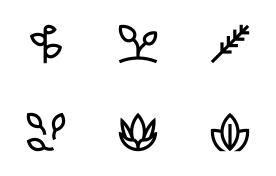 Plants icon set