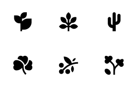 Plants icon set