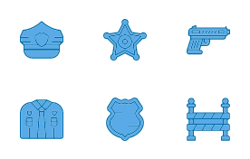 Police icon set