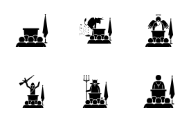 Politicians, Rulers, and Leaders Characters icon set