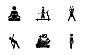 Pregnant Pregnancy Prenatal icon set