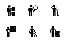 Professional Jobs icon set