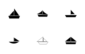 Sailboat icon set