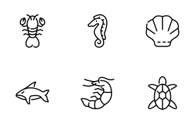 Sea animals line V.1