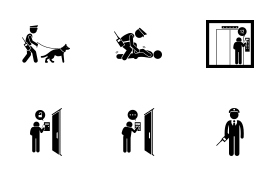 Security Guard icon set