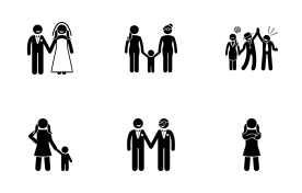 Sex Equality Sexism Social Problems icon set