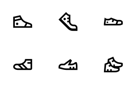 Shoes icon set