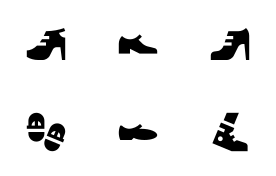 Shoes icon set