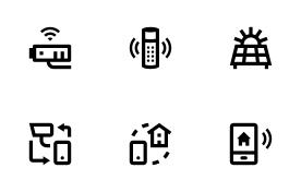 Smart home icon set