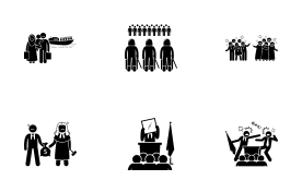 Social Issues World Problems icon set