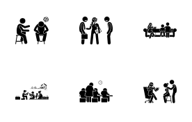 Social Workers icon set