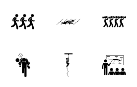 Soldier Military Training icon set