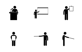 Speaker Presentation icon set
