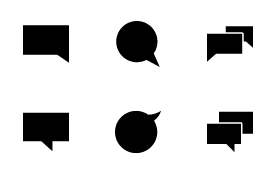 Speech bubble glyph V.1