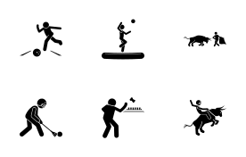 Sport and Games with Alphabet B (Part 4 of 4) icon set