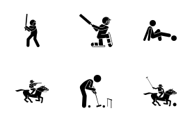Sport and Games with Alphabet C (Part 3 of 4) icon set