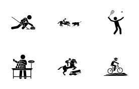 Sport and Games with Alphabet C (Part 4 of 4) icon set