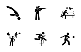 Sport and Games with Alphabet H (Part 1 of 2) icon set