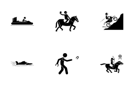 Sport and Games with Alphabet H (Part 2 of 2) icon set